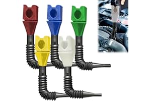 COTTNY 5PCS Flexible Oil Filler Funnel, 2025 New Flexible Draining Tool Snap Funnel, Retractable Auto Fuel Funnel Wide Mouth Petrol Pour Oil Tool, Universal Car Oil Plastic Funnel for Household Uses (5PCS)