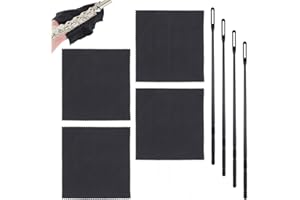 Yuanchu Flötenputzer Set, 4 Stück Flötenreinigungsset 2 Stk Reinigungstücher mit 2 Stk Flöten Reinigungsstab Flötenputzer Blockflöte Querflöte Putztuch Für Die Pflege Ihres Instruments Schwarz
