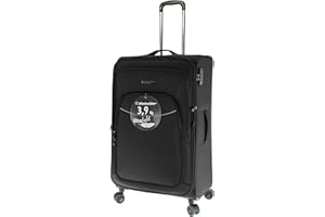 METZELDER Valise Souple Basic S Gros Volume Garantie 1 an (Noir (Black), L - Large - 115/135L – 79x47x32cm 3,9kg)