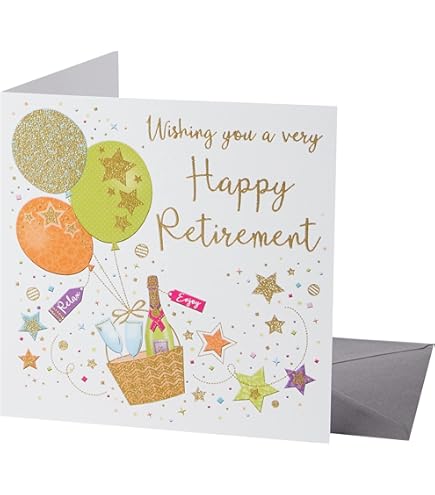 Biglietto Auguri Happy Retirement Con Stella Oro E Busta Rosa - Hearts And Stars - 4