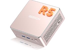 GEEKOM Mini PC A5 Edizione 2025 con AMD Ryzen 5 7430U,Compatto e Silenzioso con AMD Radeon Grafica,16GB RAM e 512GB SSD,8K, Doppia HDMI,LAN 2.5G,Mini PC Windows 11,Lettore SD per Casa e Ufficio