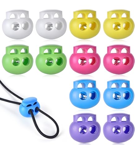 IWILCS Arret De Cordon, 50PCS Arrêts En Plastique à Ressort, Trou - Foto 4