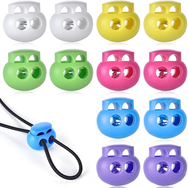 Bouchon De Cordon, 2 Trou, 22 X 20 Mm, Trou 5 X 5 Mm, Idéal Pour