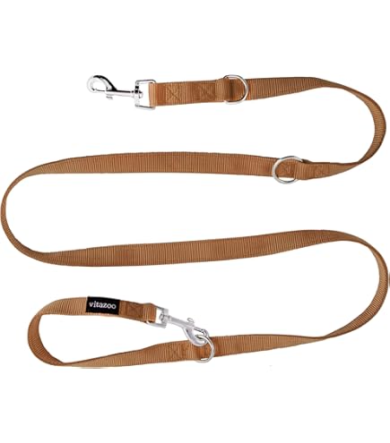 Guinzaglio Per Cani NOBBY 120 Cm - Impugnatura Morbida, 15 Mm, Colore Beige, Regolabile - Foto 8