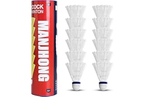 ‎MANJHONG MANJHONG Federbälle Nylon Badminton Bälle für Anfänger, Freizeit, Training, Indoor und Outdoor Spiele