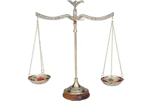 Deco 79 30651 Messing-Waage, 30,5 cm B x 30,5 cm H