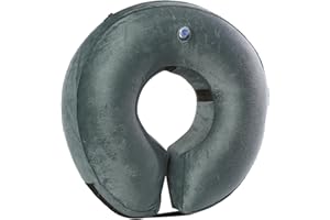 HTTDSLF Dog Collar, Protective Collar, Dog Collar, Lick Protection, Inflatable Dog Collar, Cat Lick Protection, Inflatable Collar for Dogs (Grey, M)