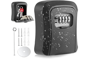 AOAOJIAO Cassetta Chiavi Con Codice Impermeabile, Cassetta di Sicurezza per Chiavi, Cassetta porta Chiavi da Muro per Casa, Garage, Casa in Affitto Ecc (ABS L)