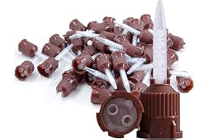 LA MIERE 100/pk 1:1 Brown (Short) High Performance Mixing Tips for Temporary Cement Material