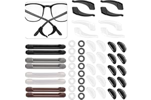 ONGNIUU 26 Paia di Ferma Occhiali, Ferma Occhiali in Silicone, Gommini per Occhiali, Antiscivolo Occhiali, Rivestimento Antiscivolo in Silicone per Stanghette, Adatto per Occhiali da Vista, Presbiti