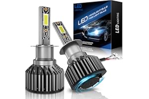 SHINYY Bombillas H1 LED de Coche 60W 16000LM, 12V 7000K Blanco 500% Brillo Lámparas LED H1 Faro para Luz de Cruce o Carretera Canbus Anti Error, Sustituye Lámpara Halógena o Xenón, 2PCS