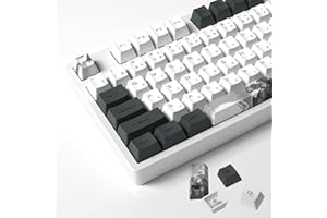 MOLGRIA Ink Lotus, Lot de 140 touches personnalisées pour clavier de jeu, PBT OEM Profils teints par sublimation ANSI/ISO avec police japonaise pour clavier Gateron Kailh Cherry MX 104/87/74/61 60