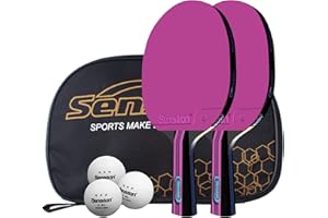‎SENSTON Senston Tischtennisschläger, 2 Tischtenniskelle, 3 Tischtennis Bälle und 1 Tasche Gut für Studenten, Anfänger, Training, Familienunterhaltung