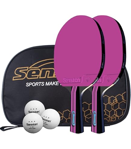 Set Racchette Ping Pong Senston - 4 Racchette, 6 Palline, 2 Sacche, Gomma Professionale - Foto 10