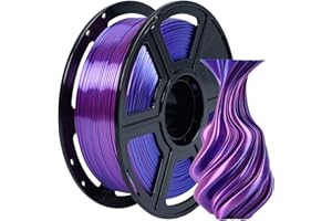 FLASHFORGE Silk Dual Color Filament, Blue Rose 2 in 1 Coextrusion 1.75mm, 3D Printer Filament 1kg(2.2lbs) Spool - Dimensional Accuracy +/- 0.02mm, Silk PLA Color Change