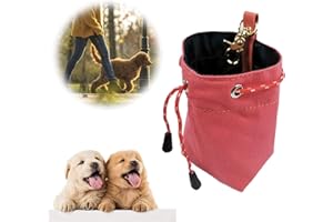 STILLWEN Sac Friandise pour Chien, 1 Pièce Petit Sac Friandise pour Chien, Sac Friandise Portable pour Chien, Pochette Dressage Chien avec Clip et Cordon de Serrage,Convient à Promenade Quotidienne de Chien