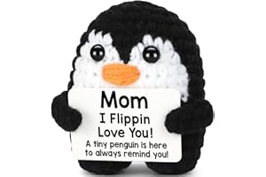 Unique Handmade Gifts for Mom, Adorable Crochet Penguin for Mother's Day, Birthdays & Easter, Sentimental Present from Daughter/Son, Cute Decor for Step Moms & Mother-in-Law