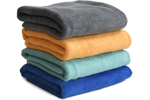 Yellow Weaves Super Soft Microfiber Hand Towels, Gym & Workout Towels 400 GSM, Multicolour 8, Set of 4