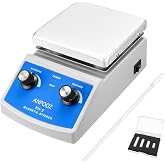 ANPOOZ Magnetic stirrer hot plate with 4 stir bars n 1 stir bar retriever | Magnetic Stirrer with Hot Plate, 100-2000 RPM, Up