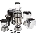 Geepas GSB5451 4-in-1 Juicer & Blender - Compact Electric Blender, Juicer, Chopper & Grinder | 2-Speed Pulse Function for Ice Crusher
