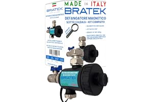 Bratek 10 000 Gauss magnetiskt pannfilter – kondenserande panna-sparsats, behåller rost, järn och sand upp till 800 µ – mässi