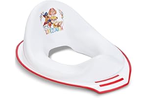 TINY TO TOTS BABY TO TODDLER Paw Patrol Toilet Training Range, Portable, Easy Cleaning Anti Stick Lightweight Toddler, White/Red (Paw Patrol Trainer Seat)