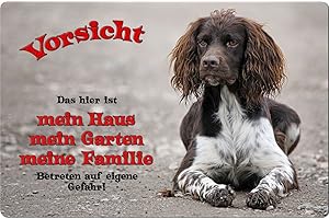 NANYUK +++ Kleiner MÜNSTERLÄNDER - Metall WARNSCHILD Schild Hundeschild Sign - KLM 01 T1
