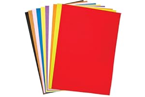 Baker Ross AG196 Großpackung Filzbögen DIN A3 für Kinder und Erwachsene zum Basteln und Dekorieren von Collagen, Karten und Anderen Basteleien (10 Stück), Sortiert