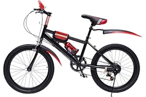 TANJCXLIU 20 Pollici Bambina 6,8,10 Anni Mountain Bike Bambini Ragazzi Bicicletta 24 Pollice 7 Velocità Circuito Con Parafango Guida Premium Alpiner Bicicletta Ragazzi