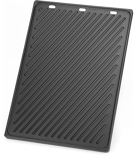 Onlyfire 45.6 x 32 cm Plaque Plancha pour Barbecue à Gaz et Charbon - Plaque de Cuisson en Céramique Antiadhésive pour BBQ - Plancha Universelle avec Poignée