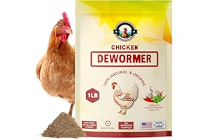 CanineGluca Chicken Dewormer Powder, All-Natural Health Formula, 1LB Pouch, US-Made,Safe for Eggs, Effective for All Ages & Sizes, Chicken Wormer, Poultry Medicine Supplies, Prevents and Relieves Worm