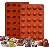 Diyxisk 2 Set Silicone Semisphere Mould 24 Cavities, 2.8 cm | Food Grade, BPA Free, Non-Stick, -76&deg;F to 464&deg;F, Versatile, Dis