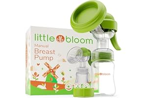 Extractor de leche de Silicona Littlebloom – Extractor leche materna 100% libre de BPA Manos Libres con Diseño Mejorado y Cómodo y con Tapas