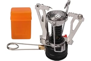 NIMOMO Mini Rechaud Gaz Camping, Pliant Rechaud Camping Gaz Brûleur Camping Gaz Portable Ajustable Piézoélectrique Cuisinière Extérieur Rechaud Bruleur Gaz Pour Randonnée Pique-Nique