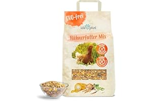 Ida Plus Aliment pour poulet Mix 5 kg – Aliment complet – Mélange toutes saisons – Sans OGM – Idéal pour les poules – Convient pour les distributeurs de nourriture Contient du calcium et des vitamines