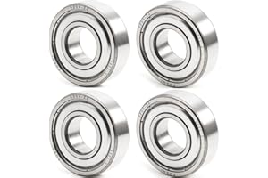 FUSHIBEARING 6204ZZ 20x47x14mm Metall Doppeldichtung, 6204-2Z ABEC-5 Chromstahl Vorgeschmierte Deep Groove Kugellager 4er-Packung (6204ZZ 20x47x14mm)