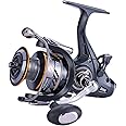 Sougayilang Carp Fishing Reel，5+1 Shielded Stainless Steel BB-Carbon Fiber Drag Carp Reels, for Saltwater or Freshwater Spinning Reels, Fishing Reels