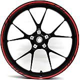 Felgenrandaufkleber GP-Design 16 Teilig Komplett-Set -Finest Folia passend für 17 Zoll & 16" 18" 19" Felgen Motorrad Auto Fah