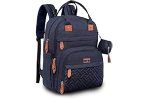 BabbleRoo Mochilas de Pañales para Bebé, Gran Capacidad Mochila de Cambio Bolsa para Pañales con Cambiador y Porta Chupones para Mamá y Papá