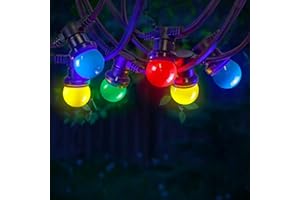 SKYLANTERN® Guirlande Guinguette 10M Multicolore IP65- Guirlande Electrique Extérieure 10 Bulbes Bleu Rouge Jaune Vert - Guirlande Lumineuse Exterieure Decoration Romantique pour Terrasse et Jardin