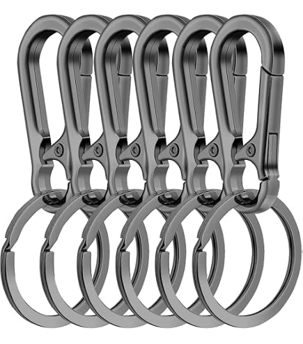 JUKOTA – Porte-clés Mousqueton En Métal, Lot De 2 (6,1 X 2,2 Cm)