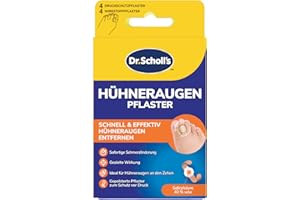 ‎DR. SCHOLL'S WORK Scholl Hühneraugenpflaster Set, 8 Stück - 4 Hühneraugen & 4 Druckschutzpflaster, Hühneraugen Entferner mit Salicylsäure, sofortige Schmerzlinderung, wasserfest & dermatologisch getestet