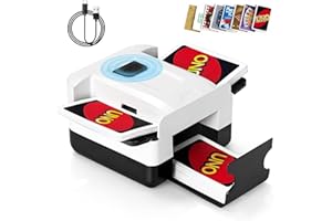 Lambluefly Kartenmischmaschine Elektrische mit 3000mAh Akku, Geräuscharmer Kartenmischer, Spielkartenablage, Mischmaschine Karten für 2 Decks, Karten Mischgerät für UNO, Poker,Texas Hold Em,Blackjack