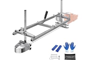 VEVOR Gruminette Scierie Mobile Portable 355-914 mm Barre de Guidage en Acier Galvanisé avec Épaisseur de Coupe 5,08-300 mm Coupe Transversale Moulin à Scie à Chaîne de Tronçonneuse pour Constructeurs