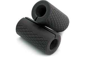 CampTeck Bar Grip Silicone Épais Barre & Haltères Musculation - Augmentez la Taille des Bras, Biceps, Triceps, Avant-Bras et la Force de Préhension - Lot de 2