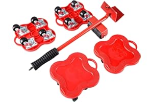 FUZHIK Heavy Duty Furniture Lifter Kit with 4 Sliders Heavy Furniture Roller Move Tool Set for Sofas, Couches and Refrigerators Easy and Safe Moving