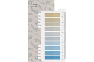 ‎ORDINATE Ordinate Pack of 200 Sticky Notes, Transparent Sticky Notes for Marking, Adhesive Strips, Page Markers, Aesthetic Sticky Notes, Full Colour of Gradient (H-200 Pieces Coastal Blue)