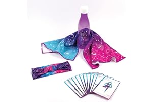 3C4G Celestial Yoga Zubehör Set – Enthält Kinder Wasserflasche, Handtuch, Stirnband & Karten – Zubehör für Mädchen im Alter von 6-8-10-12-14-16 Jahren von Make It Real