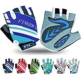 LOVMEAD Fahrradhandschuhe Kinder Fingerlos für Jungen Mädchen Alter 4-12, MTB Handschuhe Paar Mädchen Jungen Outdoor Sport Re