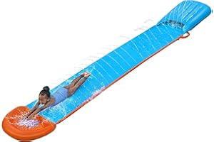 Bestway H20GO Tsunami Single Lane Slip and Slide, Inflatable Water Slide for Kids, Summer Garden Outdoor Toy with Built-in Sprinklers and Splash Ramp